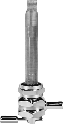 Single Outlet Reserve Hex Wave Valve-22mm (H-D)-6000 Series-5/16" hose barb-Chrome